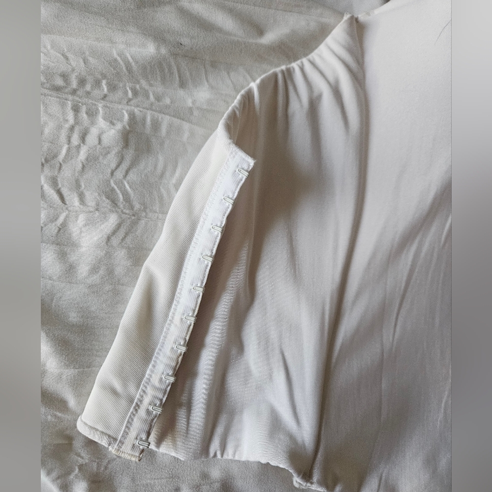 White Strapless Bustier Top BRIDAL - Picture 4 of 9